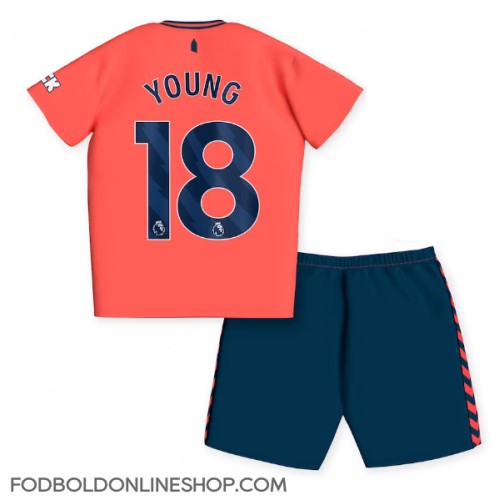 Everton Ashley Young #18 Udebane Trøje Børn 2023-24 Kortærmet (+ Korte bukser)